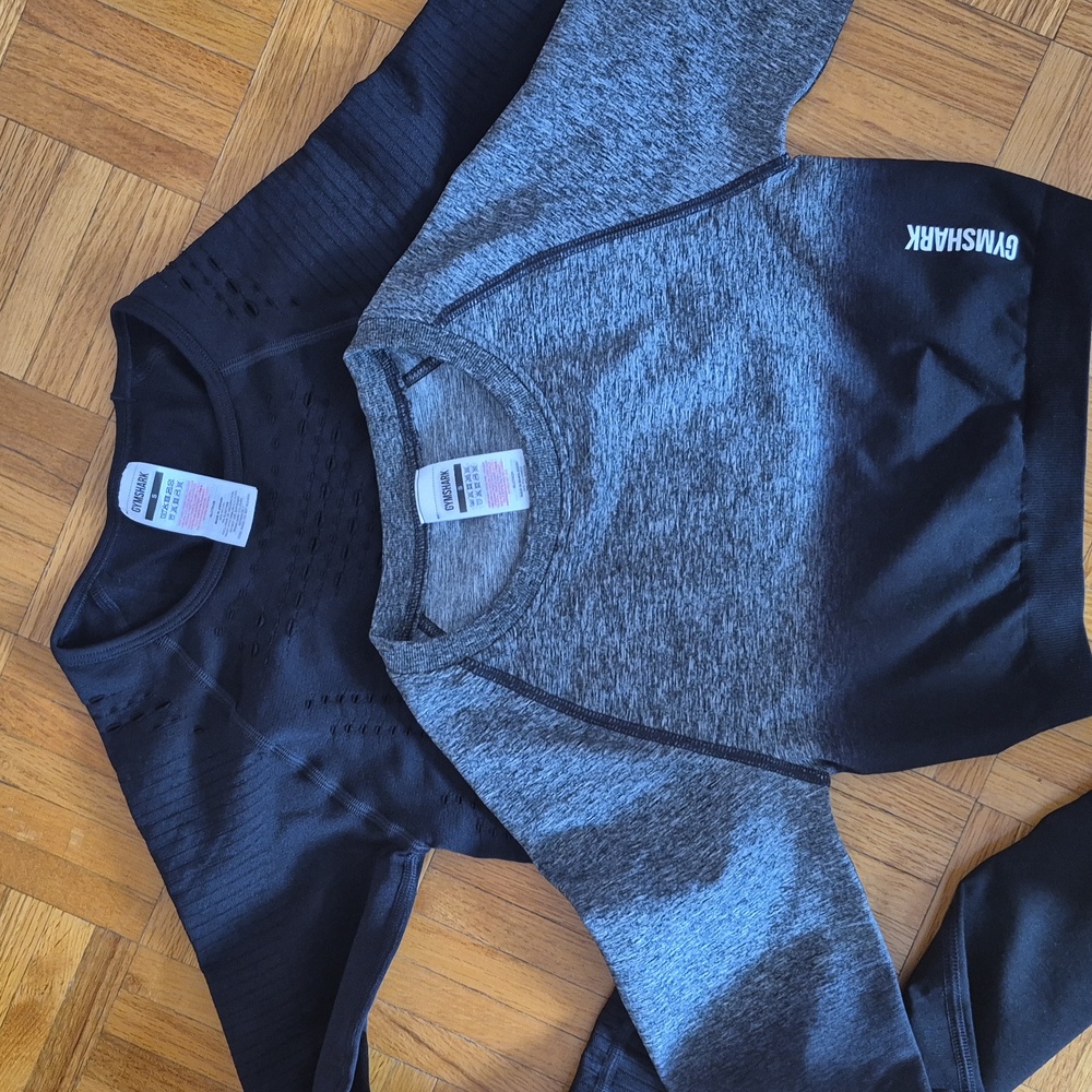 Gymshark - Ombre & Black Crop Tops